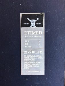 Etiqueta de composición