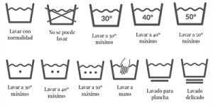 Símbolos para etiquetas de lavado