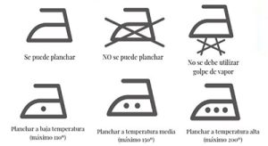 Iconos de planchado para etiquetas
