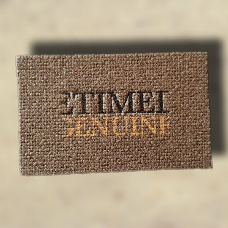 Etiqueta de algodón reciclado